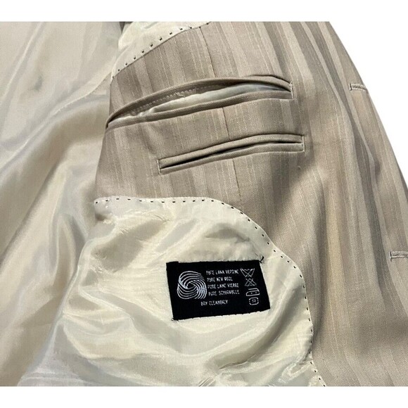 Tessori Uomo 100 % Wool Off White Sport Coat/Blazer Men's Size 46R - Italy - Picture 8 of 15